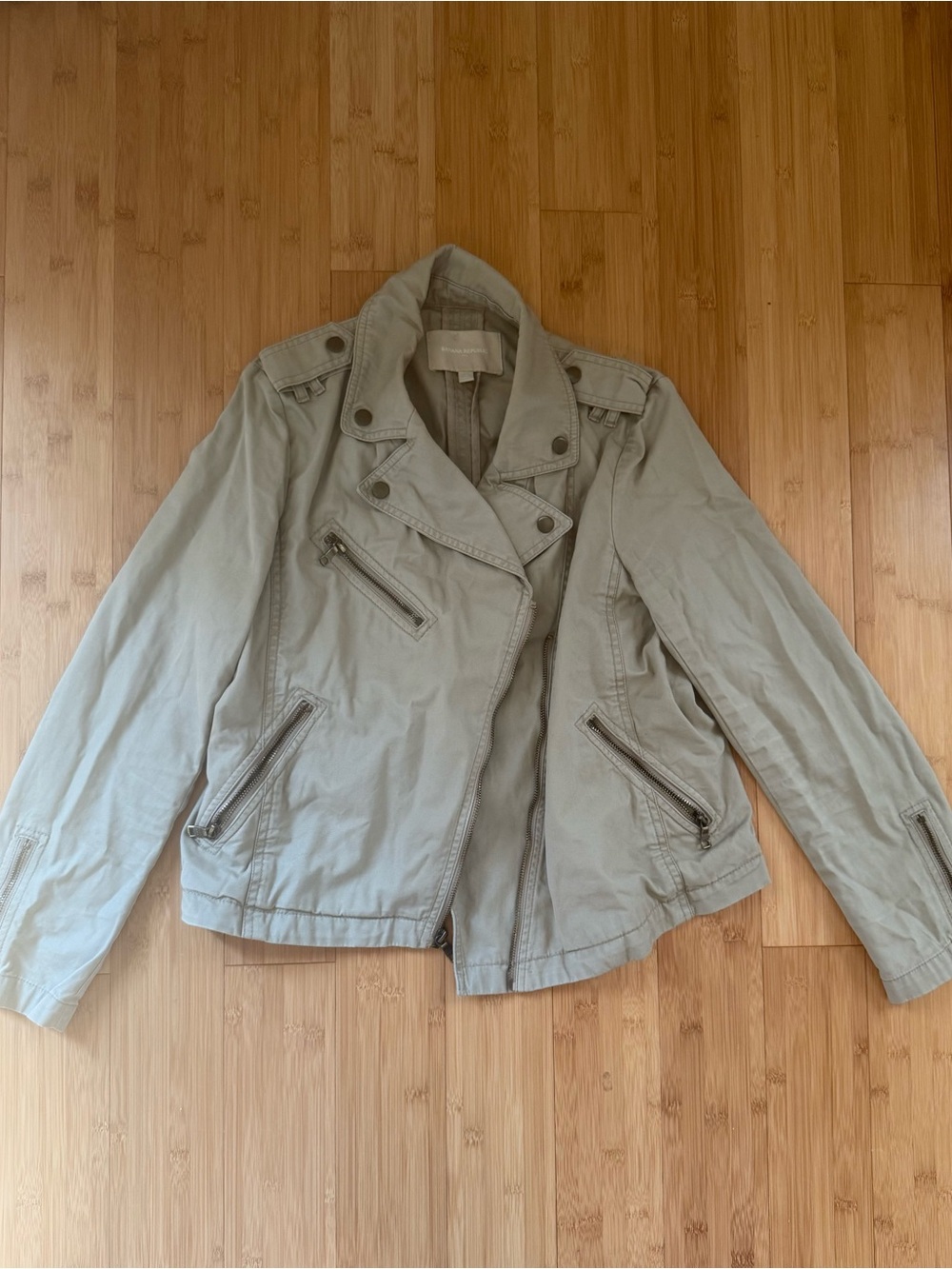 Women’s Light Khaki Moto Jacket